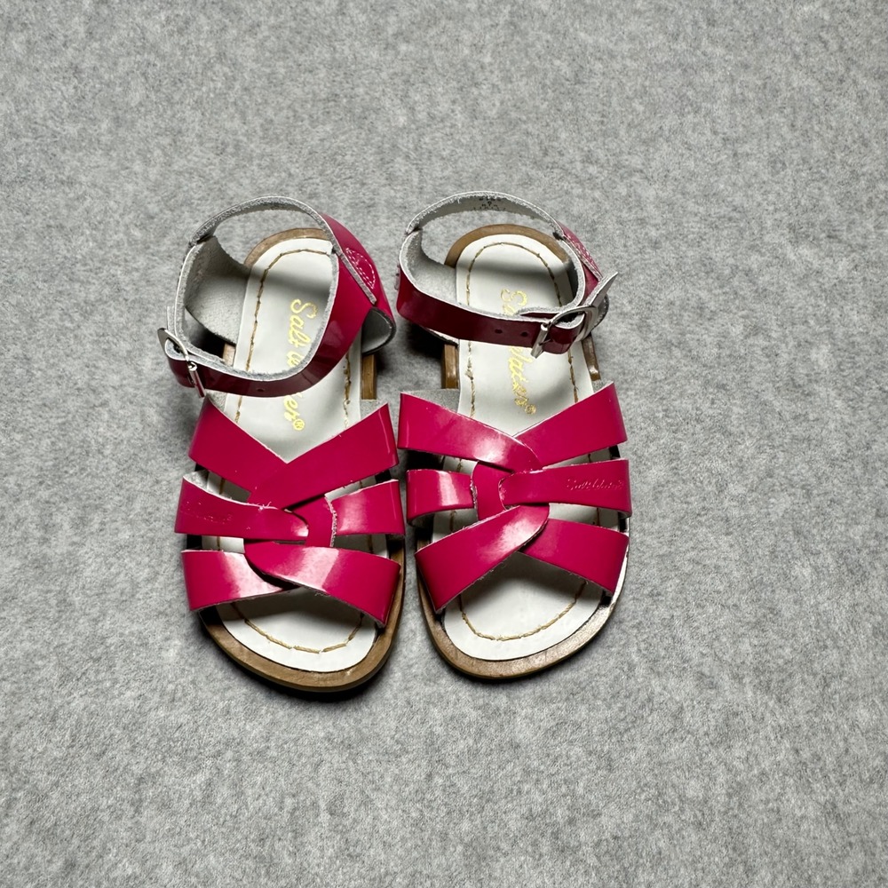 Salt Water Sandals by Hoy Original Kids Fuchsia Pink Leather Sandals 8 Toddler